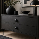 Bouton de meuble PREZIOSI, Nylon noir uni 33 mm | contemporain