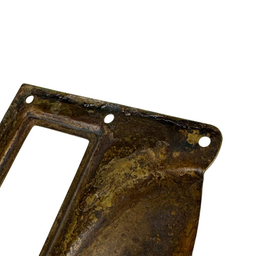 Poignée de meuble PORTE-ETIQUETTE, Laiton aspect rouille | Rustique