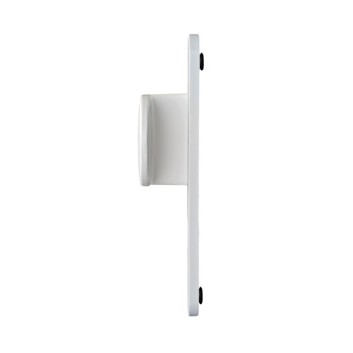 2 poignées de porte à cylindre EDISON, palière côté extérieur, Aluminium blanc entraxe 195 mm