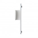 2 poignées de porte à cylindre EDISON, palière côté extérieur, Aluminium blanc entraxe 195 mm
