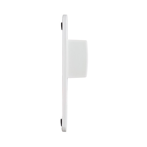 2 poignées de porte à cylindre EDISON, palière côté extérieur, Aluminium blanc entraxe 195 mm