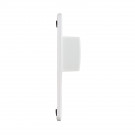 2 poignées de porte à cylindre EDISON, palière côté extérieur, Aluminium blanc entraxe 195 mm