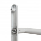 2 poignées de porte d'entrée EDISON, plaque étroite, Aluminium blanc entraxe 195 mm
