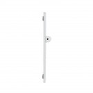 2 poignées de porte d'entrée EDISON, Saillie réduite côté extérieur, Aluminium blanc mat entraxe 195 mm