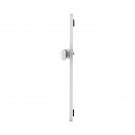 2 poignées de porte d'entrée EDISON, Saillie réduite côté extérieur, Aluminium blanc mat entraxe 195 mm