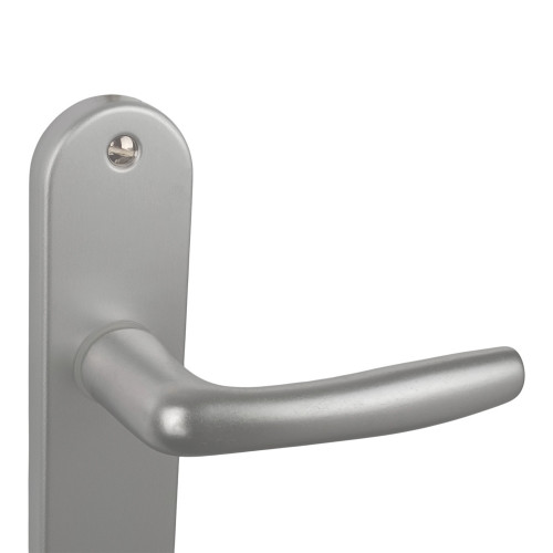 2 poignées de porte SAN FRANCISCO, Aluminium anodisé argent F1 entraxe 165 mm