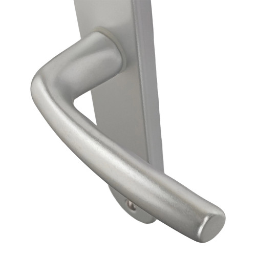 2 poignées de porte SAN FRANCISCO, Aluminium anodisé argent F1 entraxe 165 mm