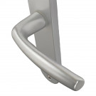 2 poignées de porte SAN FRANCISCO, Aluminium anodisé argent F1 entraxe 165 mm