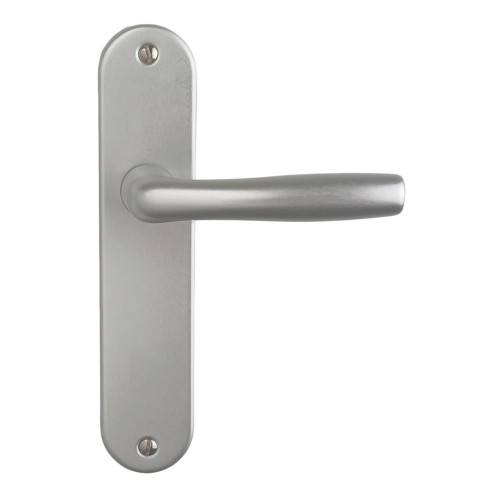 2 poignées de porte SAN FRANCISCO, Aluminium anodisé argent F1 entraxe 165 mm