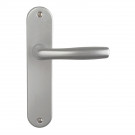 2 poignées de porte SAN FRANCISCO, Aluminium anodisé argent F1 entraxe 165 mm