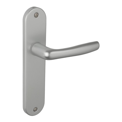 2 poignées de porte SAN FRANCISCO, Aluminium anodisé argent F1 entraxe 165 mm