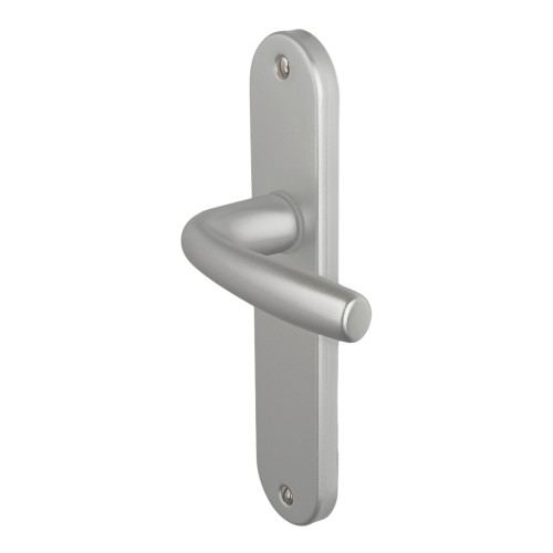 2 poignées de porte SAN FRANCISCO, Aluminium anodisé argent F1 entraxe 165 mm
