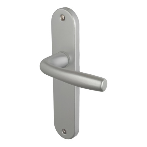 2 poignées de porte SAN FRANCISCO, Aluminium anodisé argent F1 entraxe 165 mm