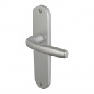 2 poignées de porte SAN FRANCISCO, Aluminium anodisé argent F1 entraxe 165 mm