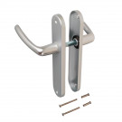 2 poignées de porte SAN FRANCISCO, Aluminium anodisé argent F1 entraxe 165 mm