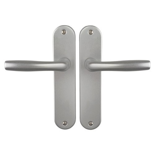 2 poignées de porte SAN FRANCISCO, Aluminium anodisé argent F1 entraxe 165 mm
