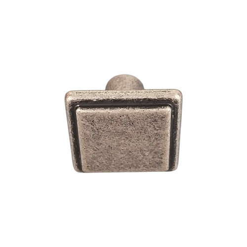 Bouton de meuble SOUPIR, Zamak vieil argent 26x20mm