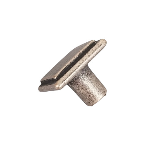 Bouton de meuble SOUPIR, Zamak vieil argent 26x20mm