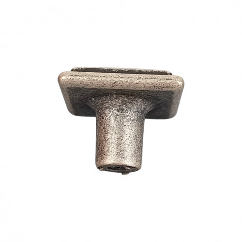 Bouton de meuble SOUPIR, Zamak vieil argent 26x20mm