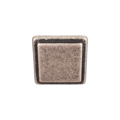 Bouton de meuble SOUPIR, Zamak vieil argent 26x20mm