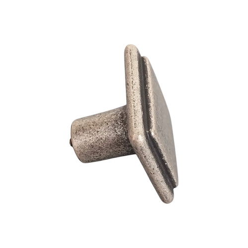 Bouton de meuble SOUPIR, Zamak vieil argent 26x20mm