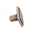 Bouton de meuble SOUPIR, Zamak vieil argent 26x20mm