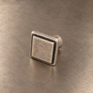 Bouton de meuble SOUPIR, Zamak vieil argent 26x20mm