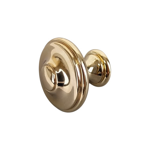 Bouton de meuble RENAISSANCE, laiton poli Ø25 | Classique Chic