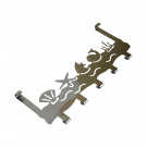 Porte-manteau mural SILHOUETTE, Zamak chrome brillant, 5 têtes