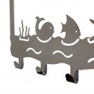 Porte-manteau mural SILHOUETTE, Zamak chrome brillant, 5 têtes