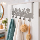 Porte-manteau mural SILHOUETTE, Zamak chrome brillant, 5 têtes