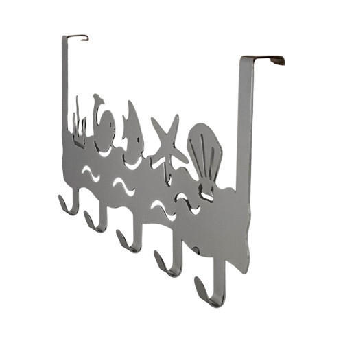 Porte-manteau mural SILHOUETTE, Zamak chrome brillant, 5 têtes