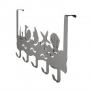 Porte-manteau mural SILHOUETTE, Zamak chrome brillant, 5 têtes
