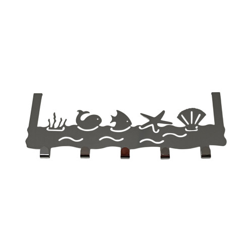 Porte-manteau mural SILHOUETTE, Zamak chrome brillant, 5 têtes