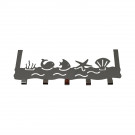 Porte-manteau mural SILHOUETTE, Zamak chrome brillant, 5 têtes