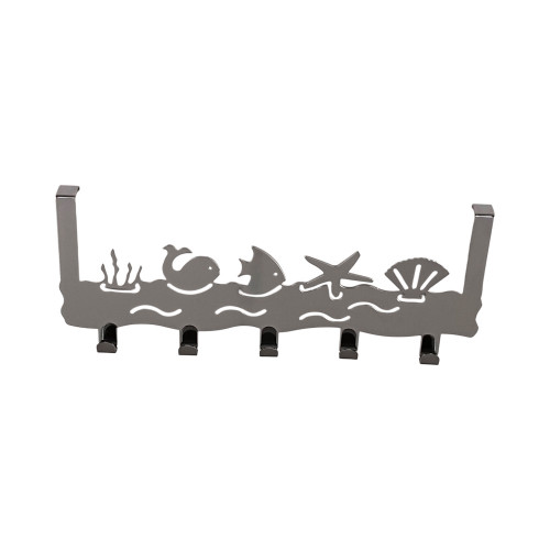 Porte-manteau mural SILHOUETTE, Zamak chrome brillant, 5 têtes