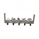 Porte-manteau mural SILHOUETTE, Zamak chrome brillant, 5 têtes