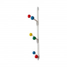 Porte-manteau à suspendre FAMILY, Plaque en fer blanc, 6 têtes en bois multicolores