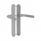 2 poignées de porte TIGNES, Aluminium anodisé argent F1 entraxe 195 mm