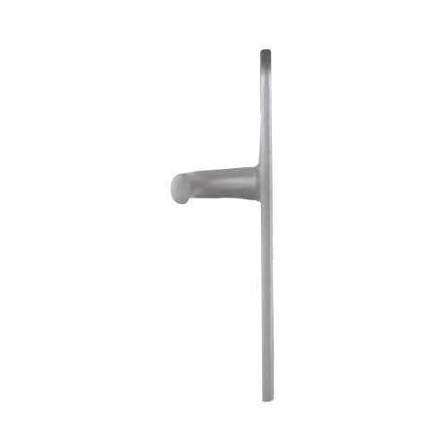 2 poignées de porte TIGNES, Aluminium anodisé argent F1 entraxe 195 mm