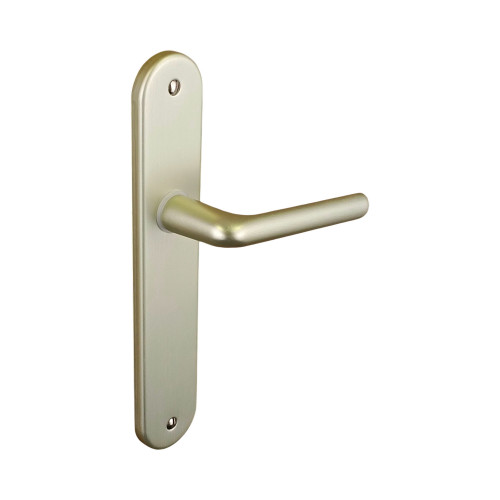 2 poignées de porte TIGNES, Aluminium anodisé doré F2 entraxe 195 mm