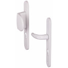 Angle 6 : Palière réversible pour porte d'entrée extérieur, poignée d'intérieur aluminium Blanc Ral 9016 Mat