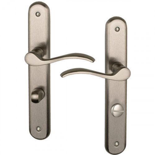 2 poignées de porte AGATHE, Laiton entraxe 195 mm