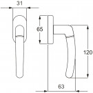 Poignée de fenêtre OB, BABETTE
