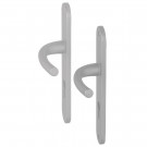 Angle 6 : ensemble zenia argent pour porte d'entrée, côté extérieur vis non apparentes, côté intérieur vis non apparentes