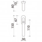 1 poignée de fenêtre Oscillio-battante, ZENIA