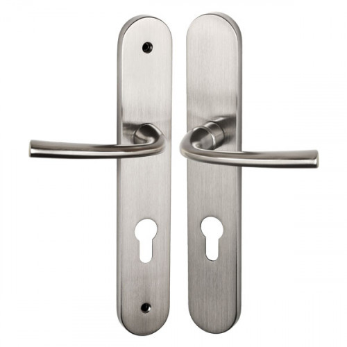 Ensemble Magali pour porte d'entrée avec moulure en zamak finition nickel  mat