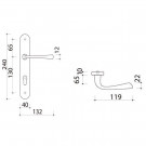 Ensemble poignée pour porte d'entrée, Magali