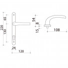 1 poignée de porte extra-plate + 1 poignée de porte, Zenia