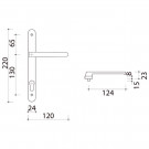 1 poignée de porte extra-plate + 1 poignée de porte, Zenia